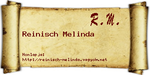 Reinisch Melinda névjegykártya